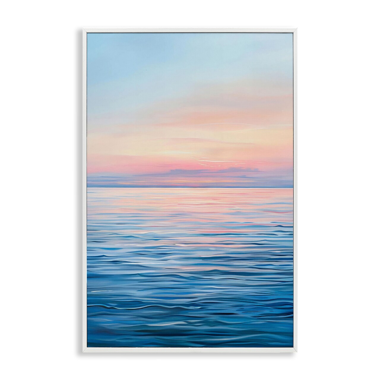 Stupell Industries Sunrise over Ocean Gradient Framed Giclee Design by LSR Design Studio